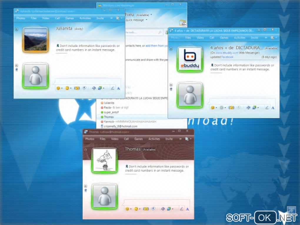 The appearance "Windows Live Messenger Portable"