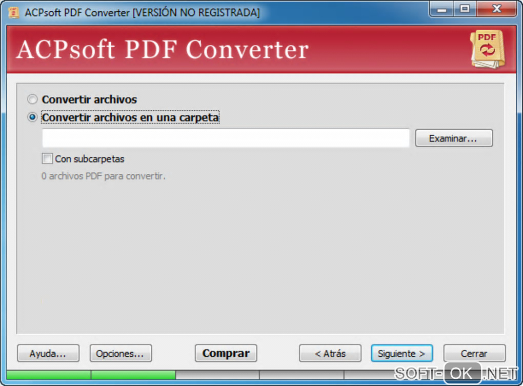 The appearance "ACPsoft PDF Converter"