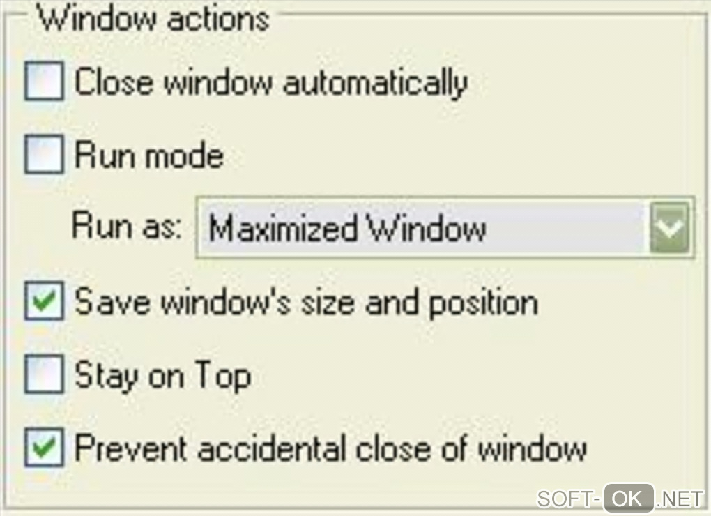 Screenshot №1 "Actual Window Guard"