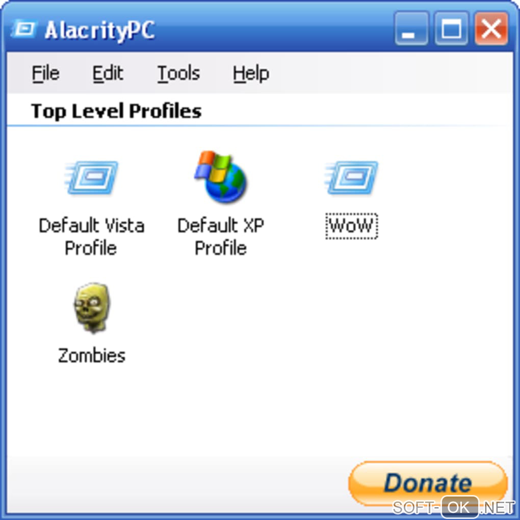 Screenshot №1 "AlacrityPC"