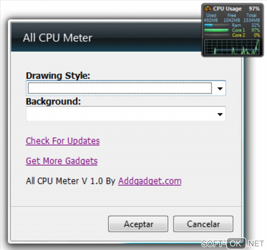 Screenshot №1 "All CPU Meter"