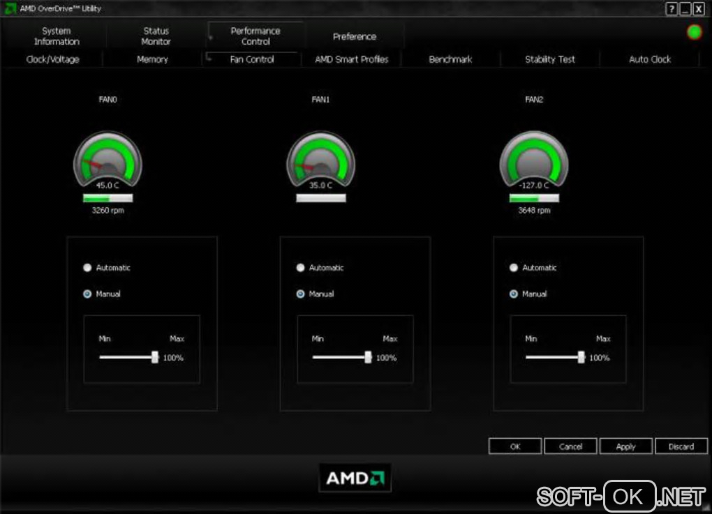 The appearance "AMD OverDrive"