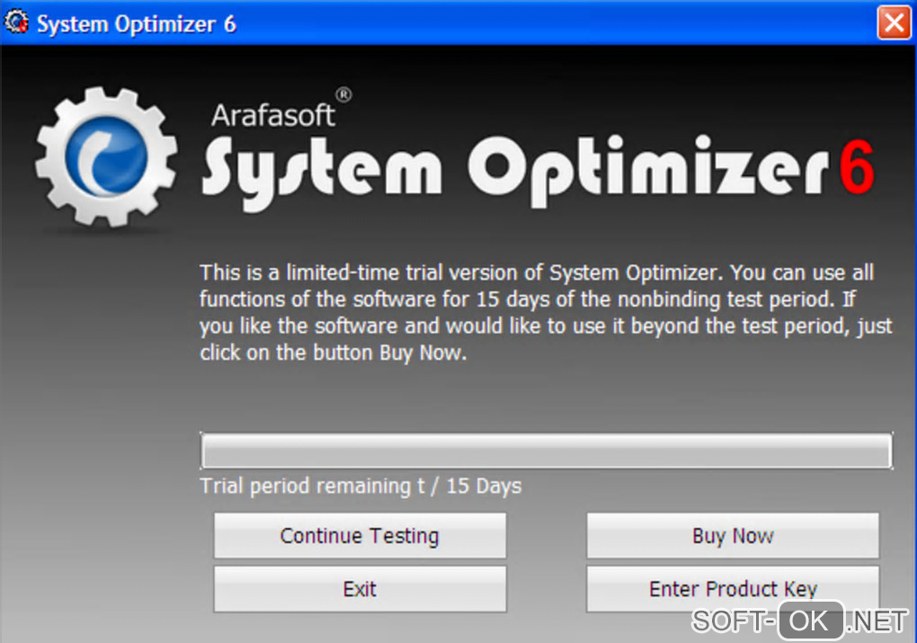Screenshot №1 "Arafasoft System Optimizer"