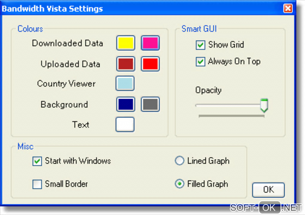 Screenshot №1 "Bandwidth Vista"