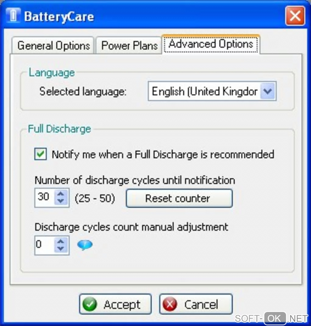 The appearance "BatteryCare"