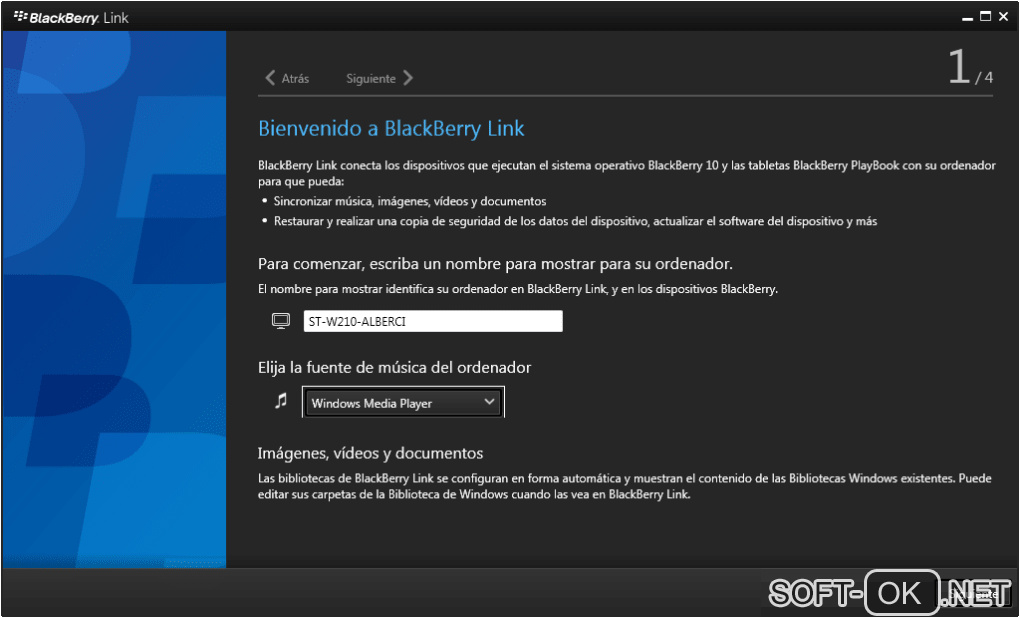 Screenshot №1 "BlackBerry Link"