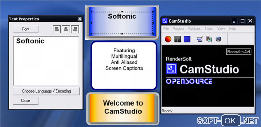 The appearance "CamStudio Portable"
