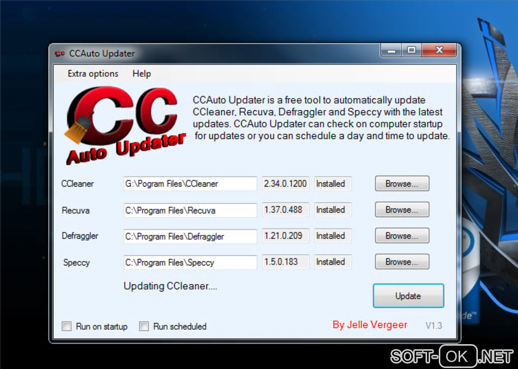 Screenshot №1 "CCleaner Auto Updater"