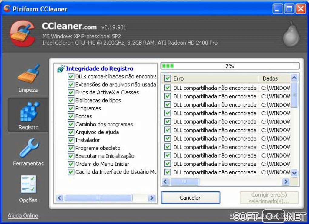 The appearance "CCleaner Slim"