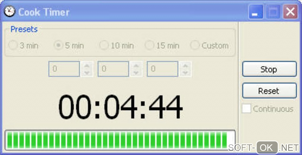 The appearance "Cook Timer"