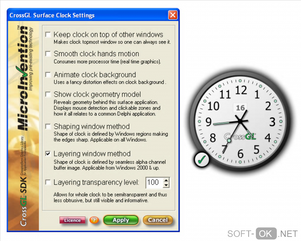 Screenshot №2 "CrossGL Surface Clock"