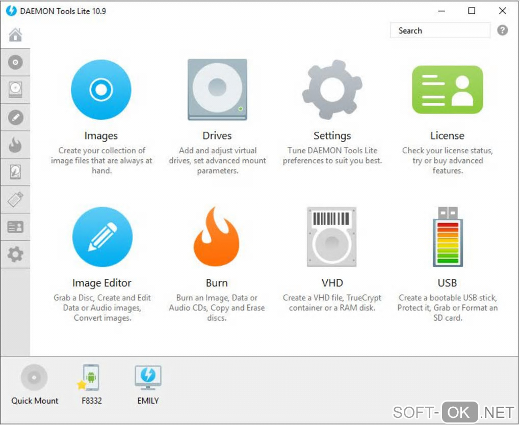 The appearance "DAEMON Tools Lite"