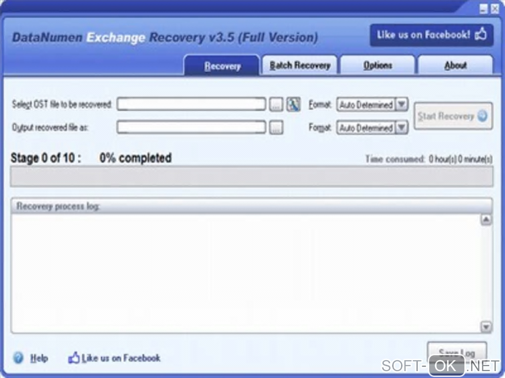 Screenshot №1 "DataNumen Exchange Recovery"