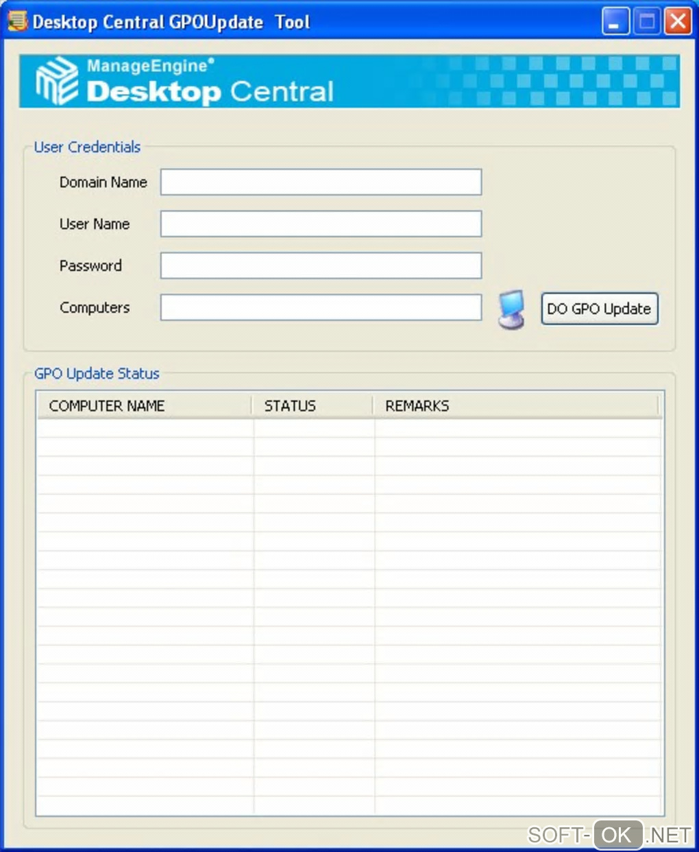 The appearance "Desktop Central Free Windows Tools"
