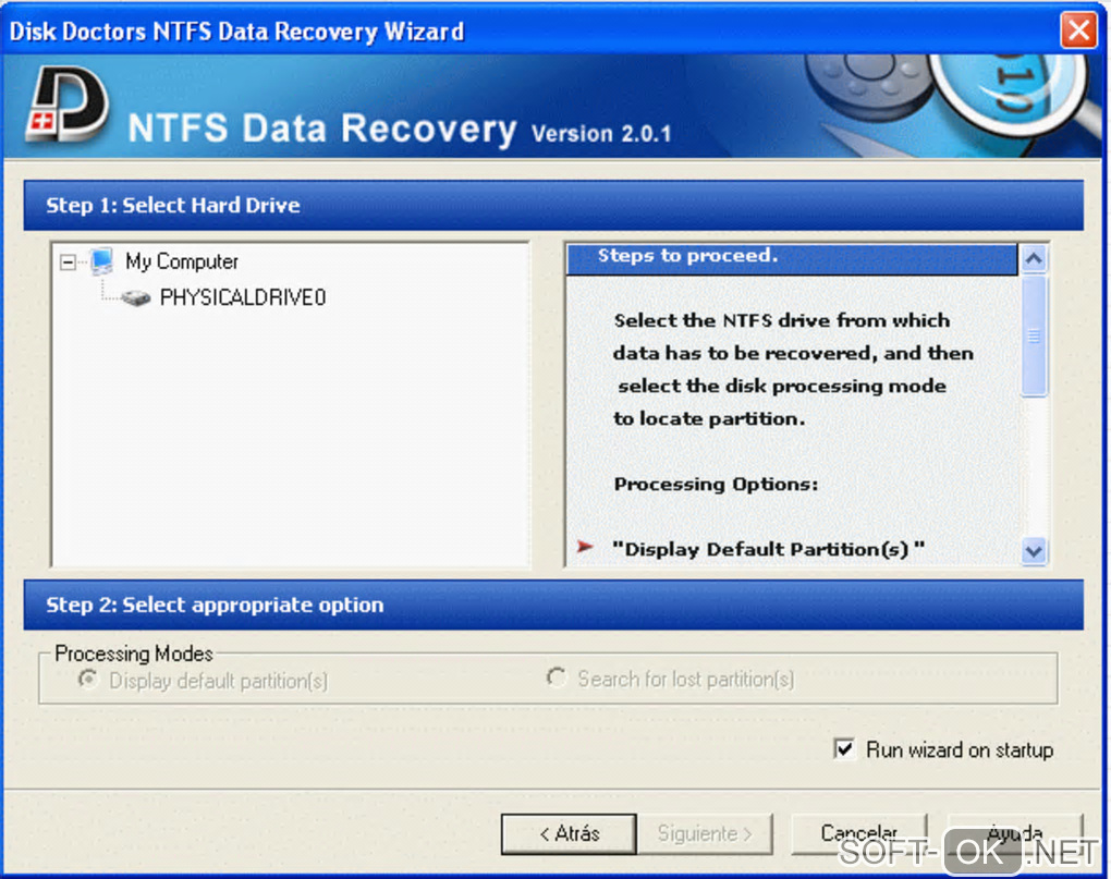 Screenshot №2 "Disk Doctors NTFS Data Recovery"