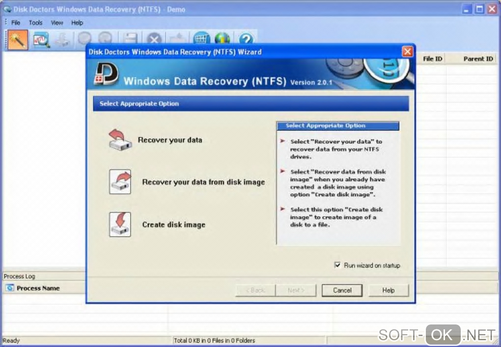 The appearance "Disk Doctors Windows Data Recovery"