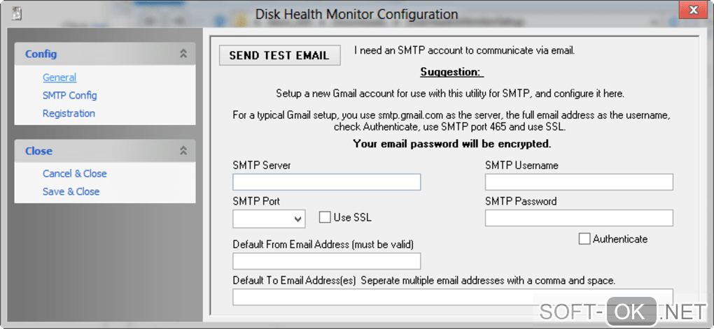 The appearance "Disk Health Monitor"