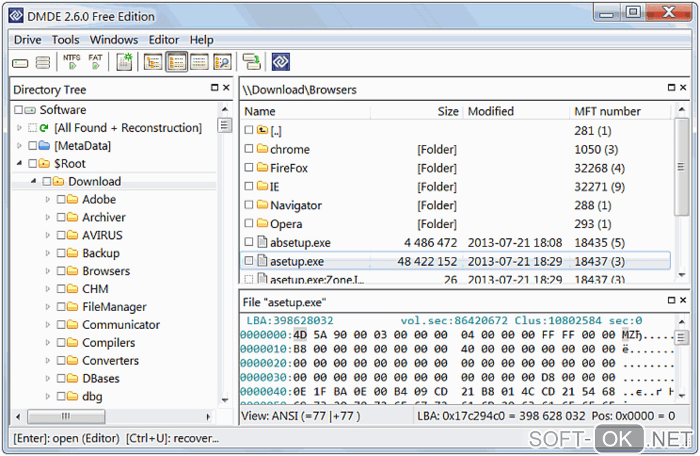 Screenshot №2 "DMDE - DM Disk Editor and Data Recovery"