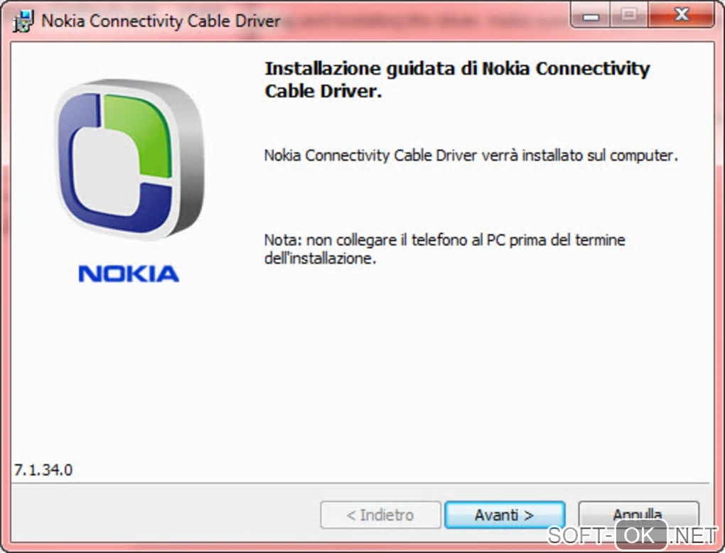 Screenshot №1 "Driver for Nokia CA and DKU USB cables"