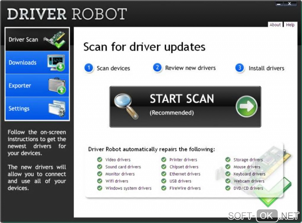 The appearance "Driver Robot"