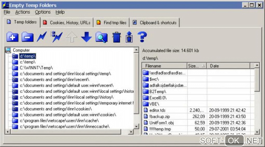 Screenshot №1 "Empty Temp Folders"