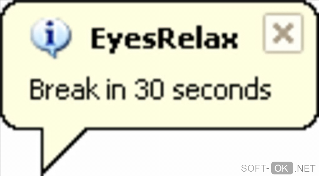The appearance "Eyes Relax"