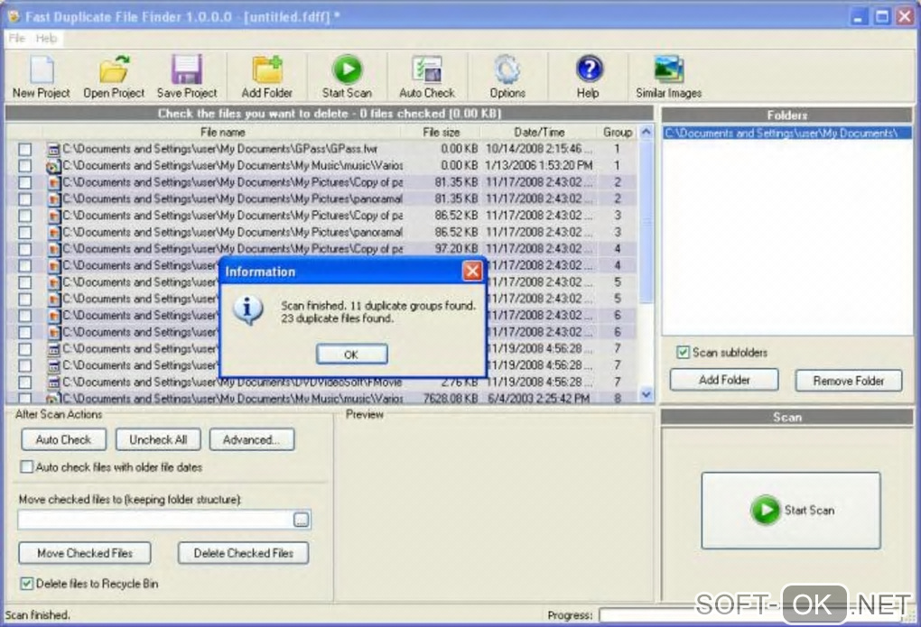 Screenshot №2 "Fast Duplicate File Finder"