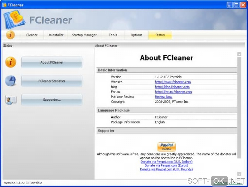 Screenshot №2 "FCleaner Portable"