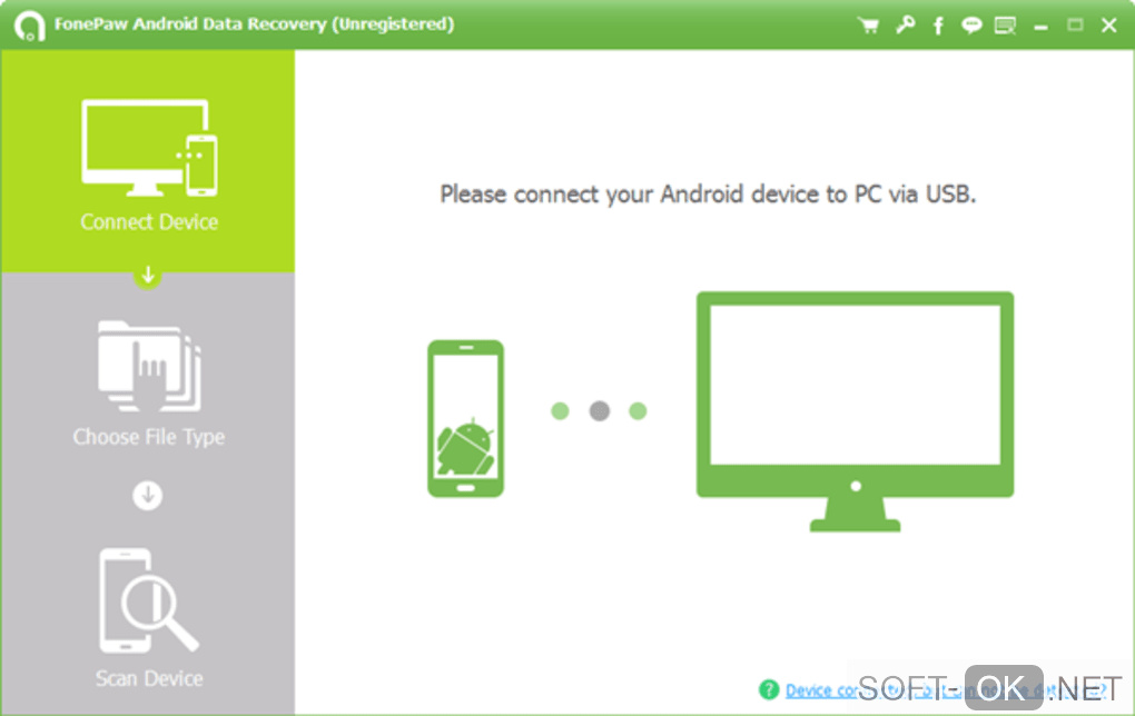 Screenshot №1 "FonePaw Android Data Recovery"