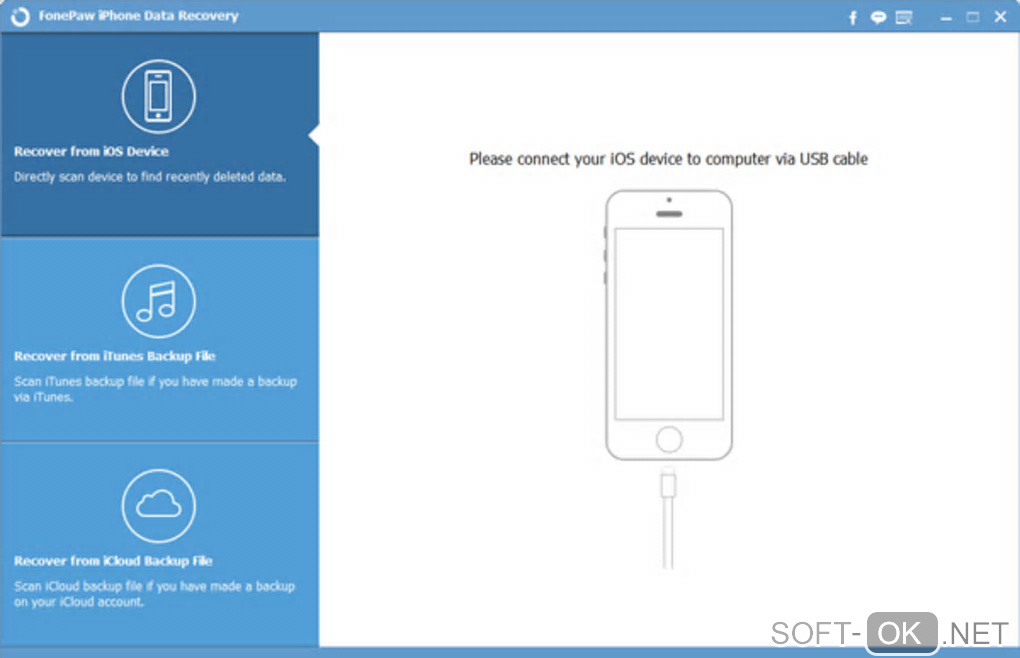 Screenshot №1 "FonePaw iPhone Data Recovery"