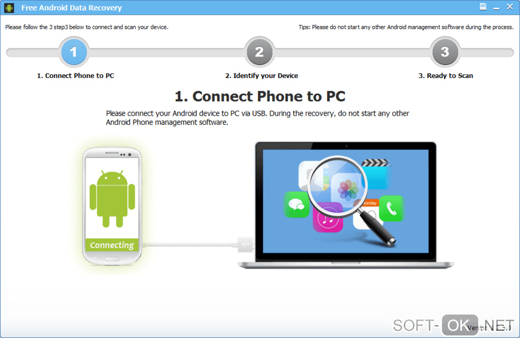 Screenshot №1 "Free Android Data Recovery"
