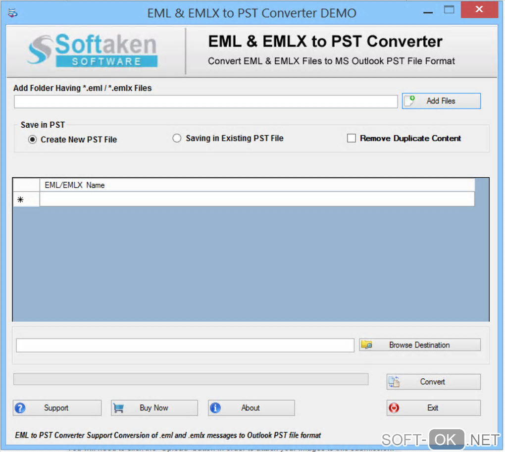 Screenshot №1 "Free EML to PST Converter"