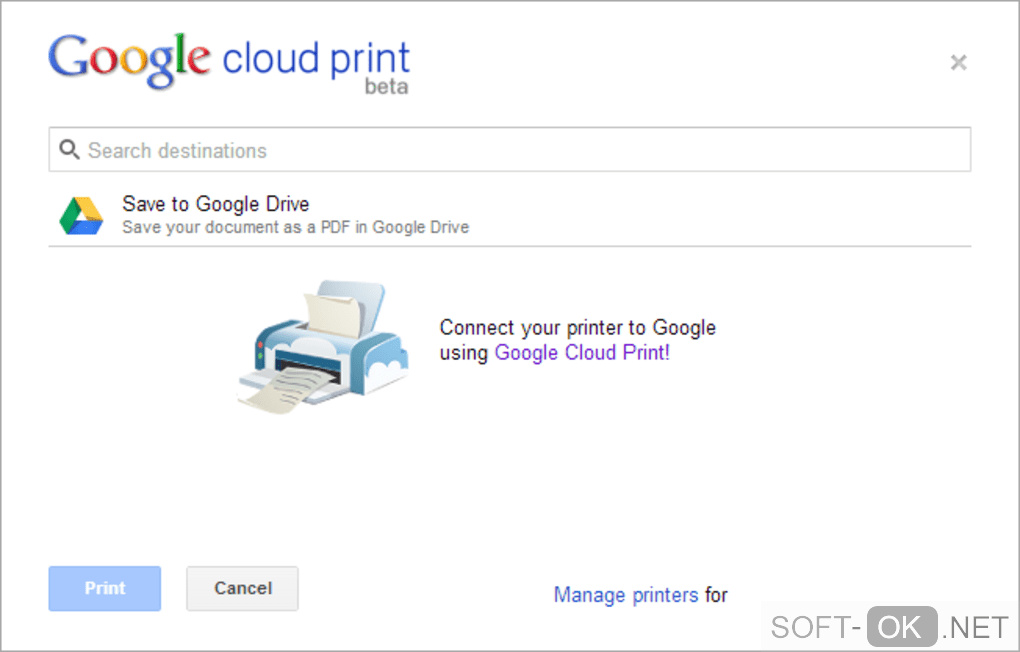 Screenshot №1 "Google Cloud Print"