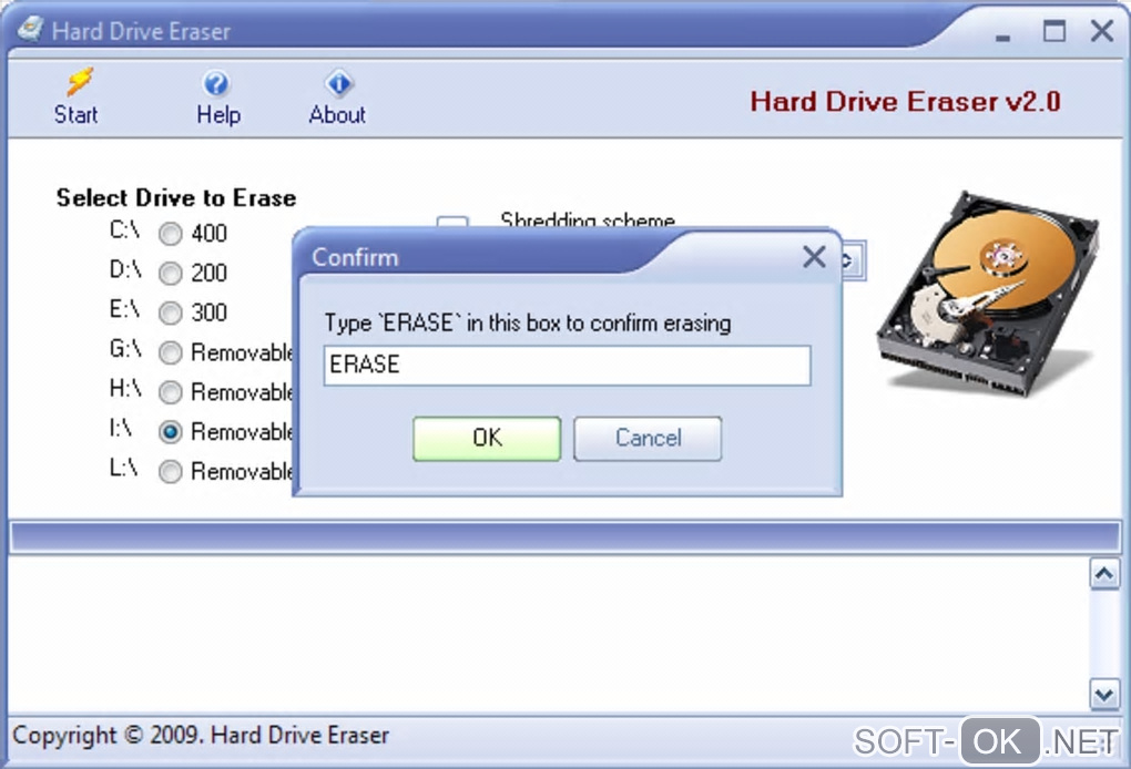 Screenshot №1 "Hard Drive Eraser"