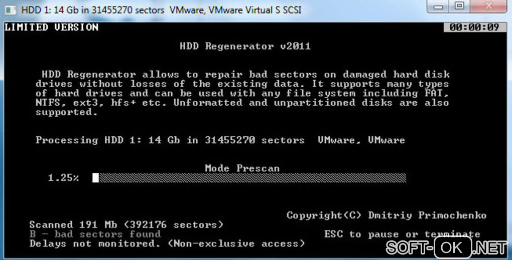 Screenshot №2 "HDD Regenerator"