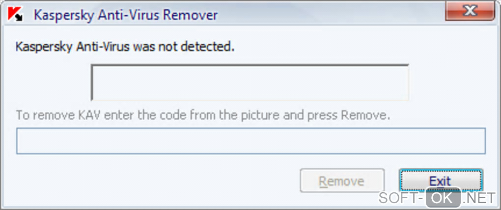 Screenshot №1 "Kaspersky Anti-Virus Remover"