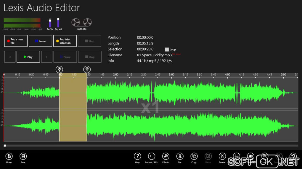 Screenshot №2 "Lexis Audio Editor"