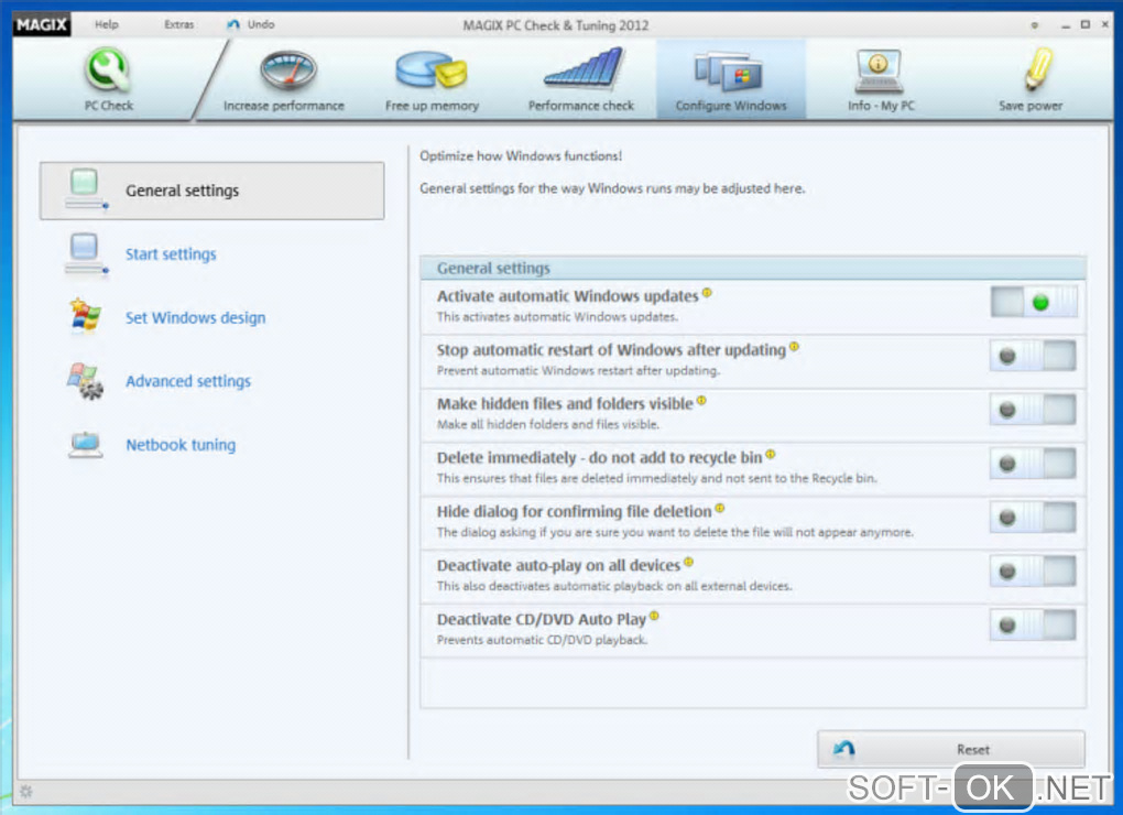 Screenshot №2 "MAGIX PC Check & Tuning"