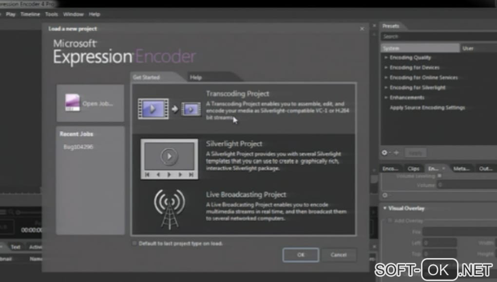 The appearance "Microsoft Expression Encoder"