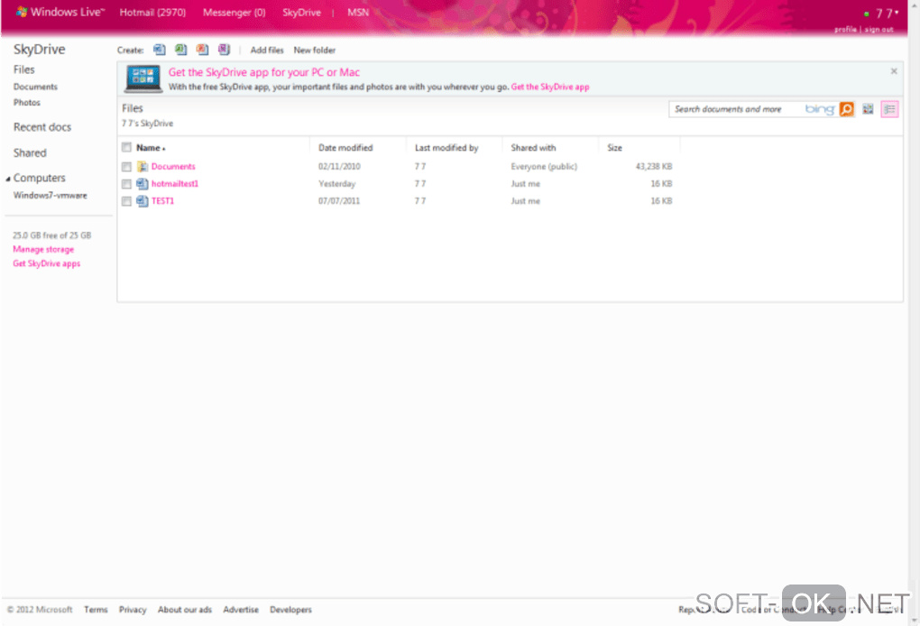 Screenshot №2 "Microsoft OneDrive"