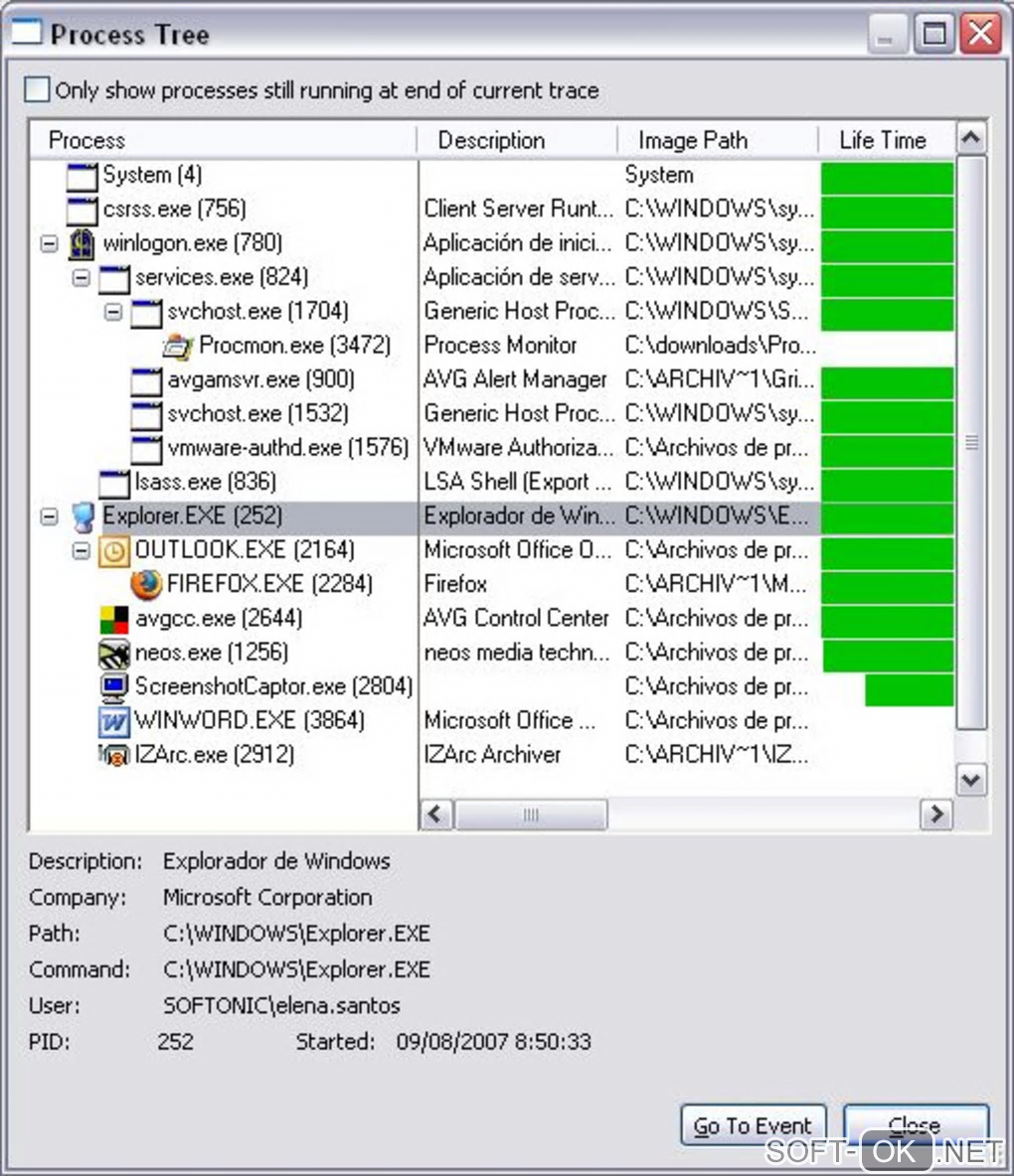Screenshot №2 "Microsoft Process Monitor"
