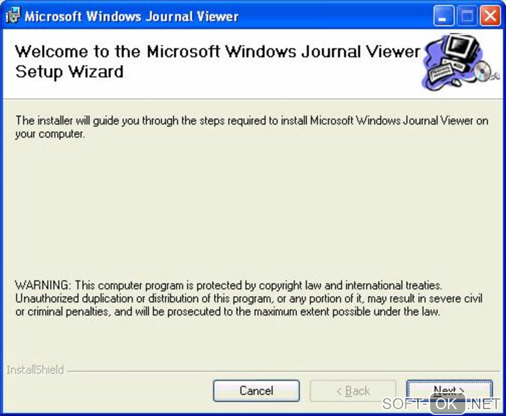 Screenshot №1 "Microsoft Windows Journal Viewer"
