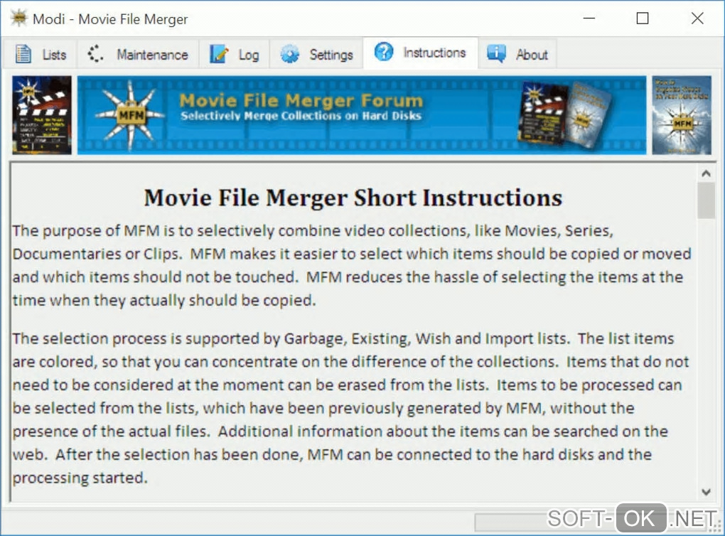 Screenshot №2 "Movie File Merger"
