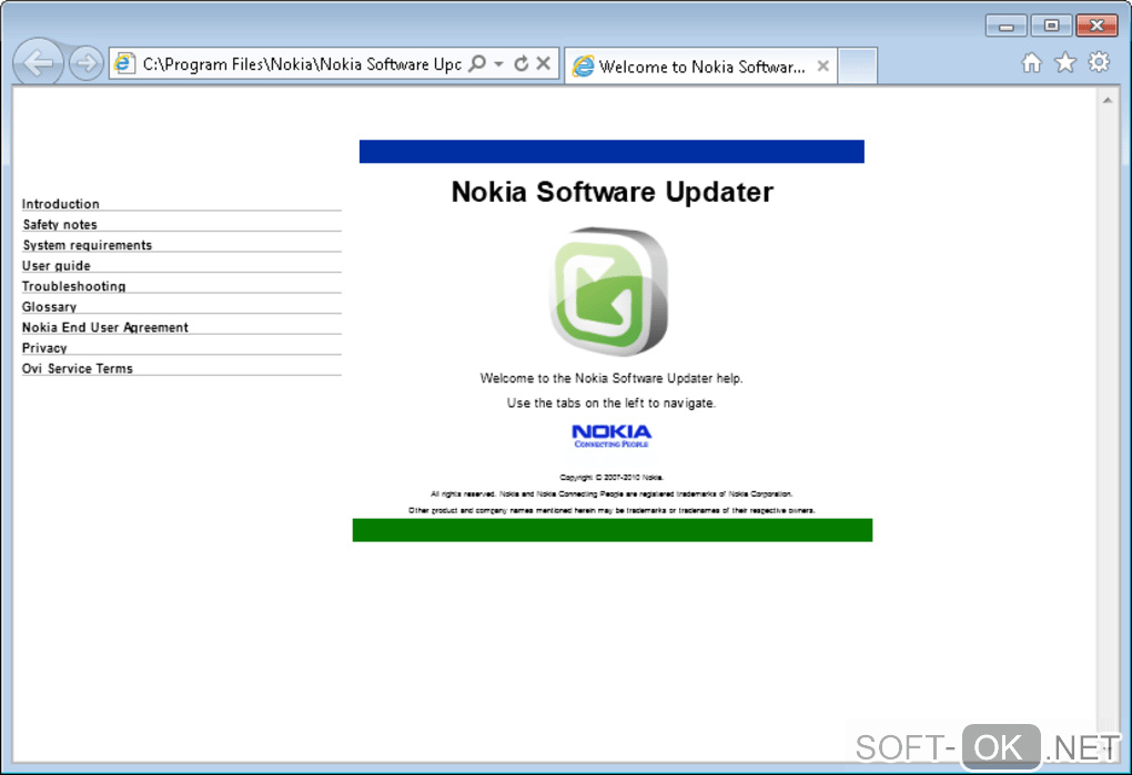 Screenshot №1 "Nokia Software Updater"
