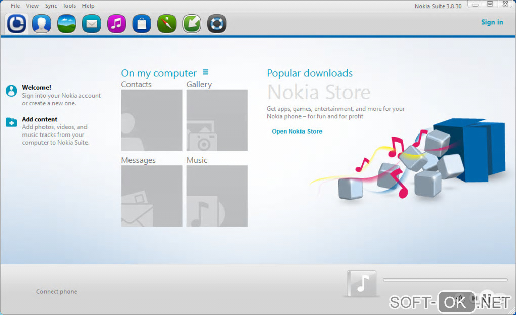 Screenshot №1 "Nokia Suite"