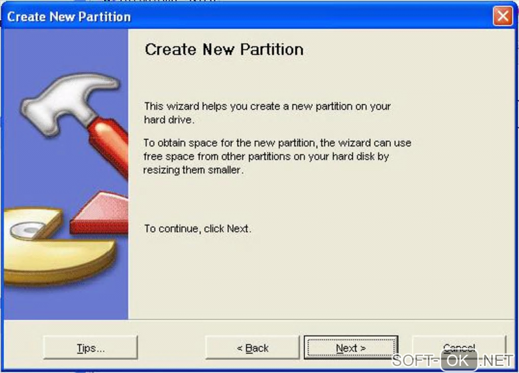 The appearance "Norton Partition Magic"