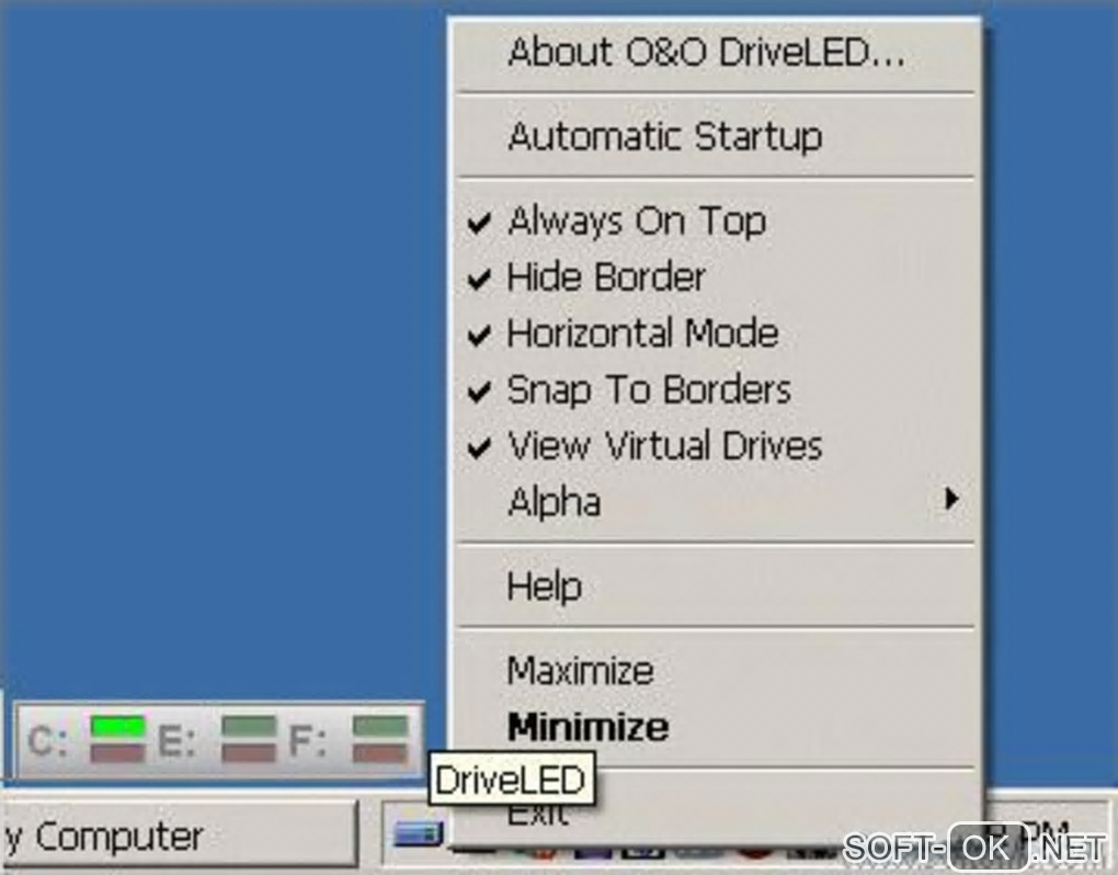 Screenshot №1 "O&O DriveLED 2"