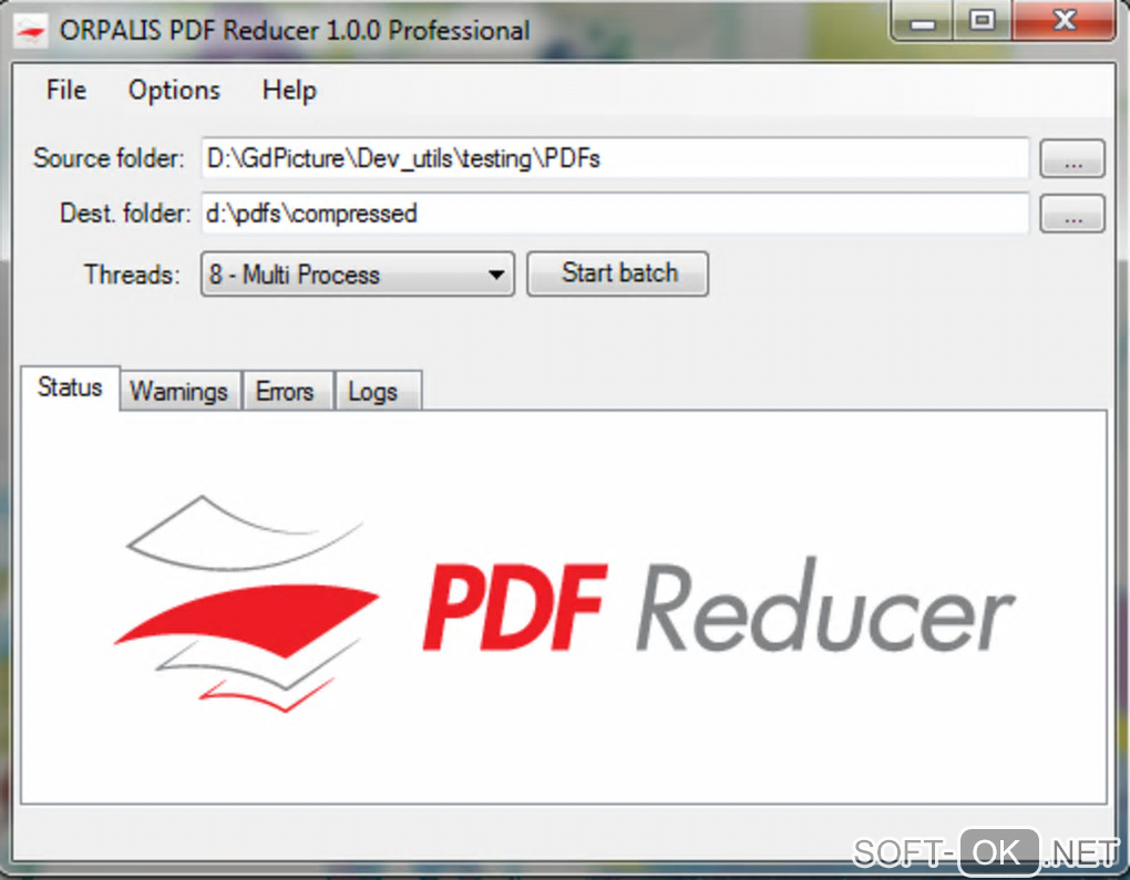 The appearance "ORPALIS PDF Reducer Free"