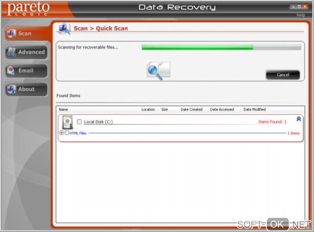 Screenshot №1 "ParetoLogic Data Recovery"