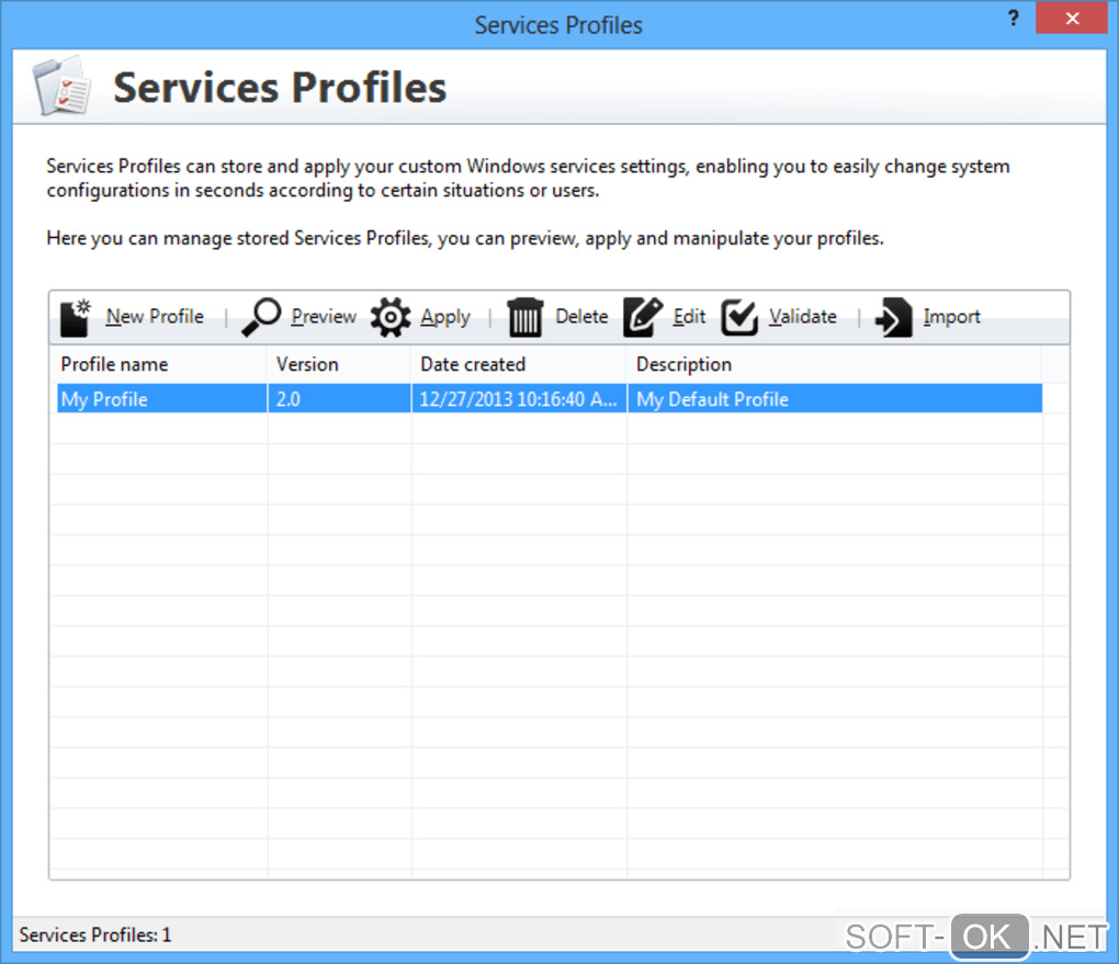 Screenshot №2 "PC Services Optimizer"